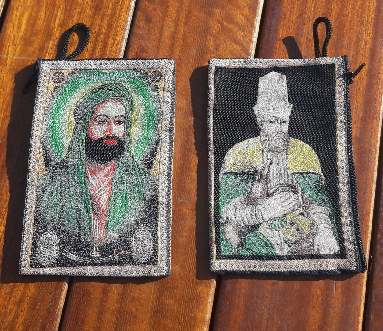 3pcs imam Ali Bag Tapestry Coin Purse Holding Zulfiqar Sword Lion Down His Feet Без бренда - фотография #9