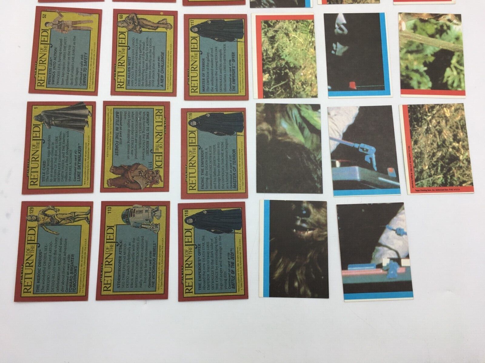 1983 Star Wars Return of the Jedi Trading Card Lot (29 Cards)  Topps - фотография #12