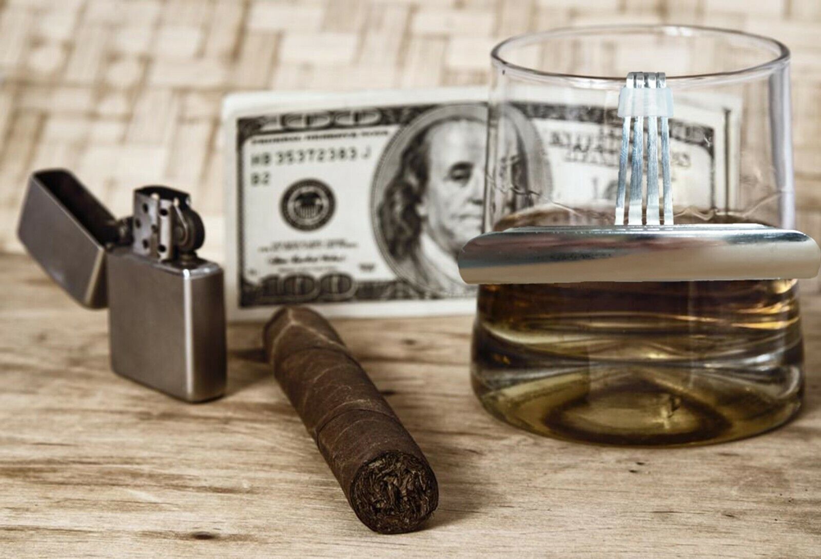2pcs Clip-on Cigar Glass Holder Whisky Glass Rest Gift for Cigar Whiskey Lovers Без бренда - фотография #8