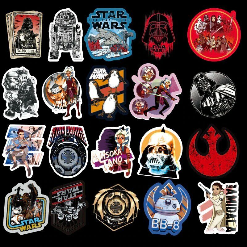 100pcs Star Wars Stickers Yoda Storm Trooper Jedi Vador Mandalorian Laptop Phone Hyperealm - фотография #7
