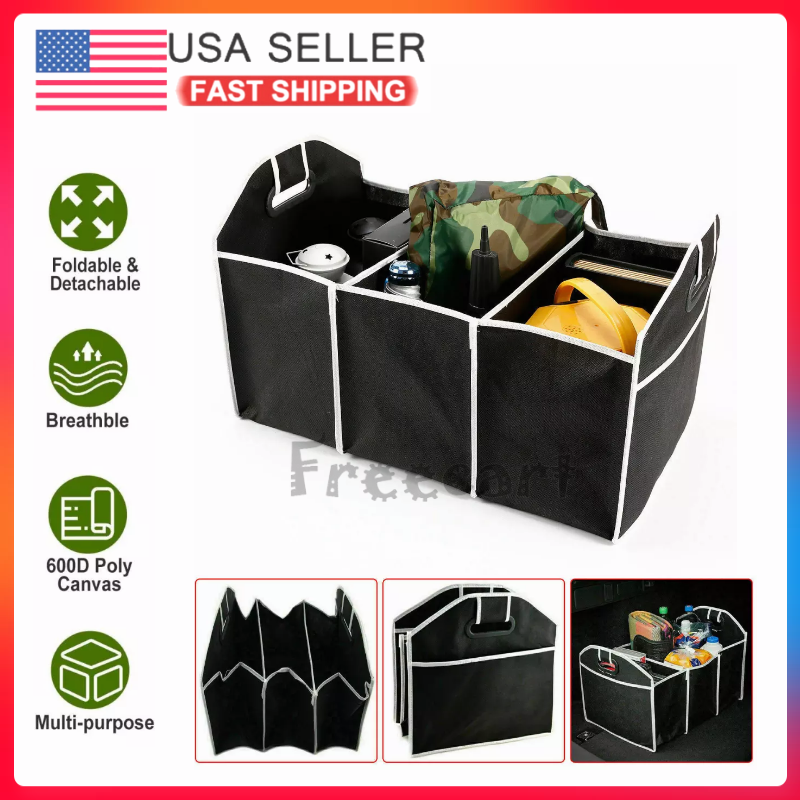 Trunk Organizer Collapsible Folding Storage Bin Bag for Caddy Car Truck Auto US Unbranded