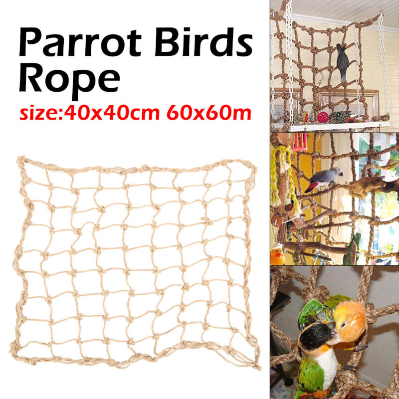 Pet Parrot Perch Bird Climbing Net Jungle Fever Swing Rope Animals Ladder Toys Unbranded Does Not Apply - фотография #2