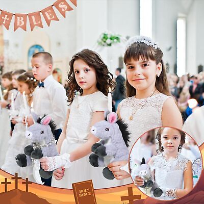 Donkey Religious Stuffed Animal Toy Baptism Gifts Christening 7.48 Inch Jesus Foilswirl - фотография #4