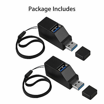 2 Pcs 3 Port USB 3.0 Hub Portable High Speed Splitter Box For PC Notebook Laptop Wowpartspro Does Not Apply - фотография #8