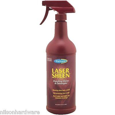 12-Laser Sheen 32 Oz Shine & Horse Mane Detangler Conditioner Concentrate 45904 Farnam 45904