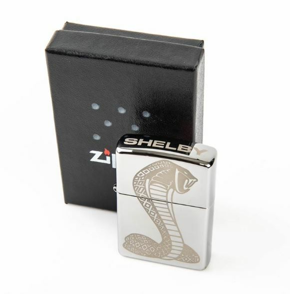 Shelby Super Snake Cobra Logo Engraved Chrome Zippo Lighter Ford Mustang GT500 ZIPPO