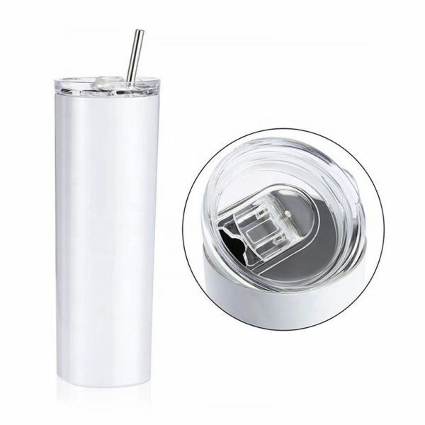 10pcs 20oz Sublimation Blank White Skinny Tumbler Stainless Steel Insulated Cup QOMOLANGMA 0163003181300 - фотография #3