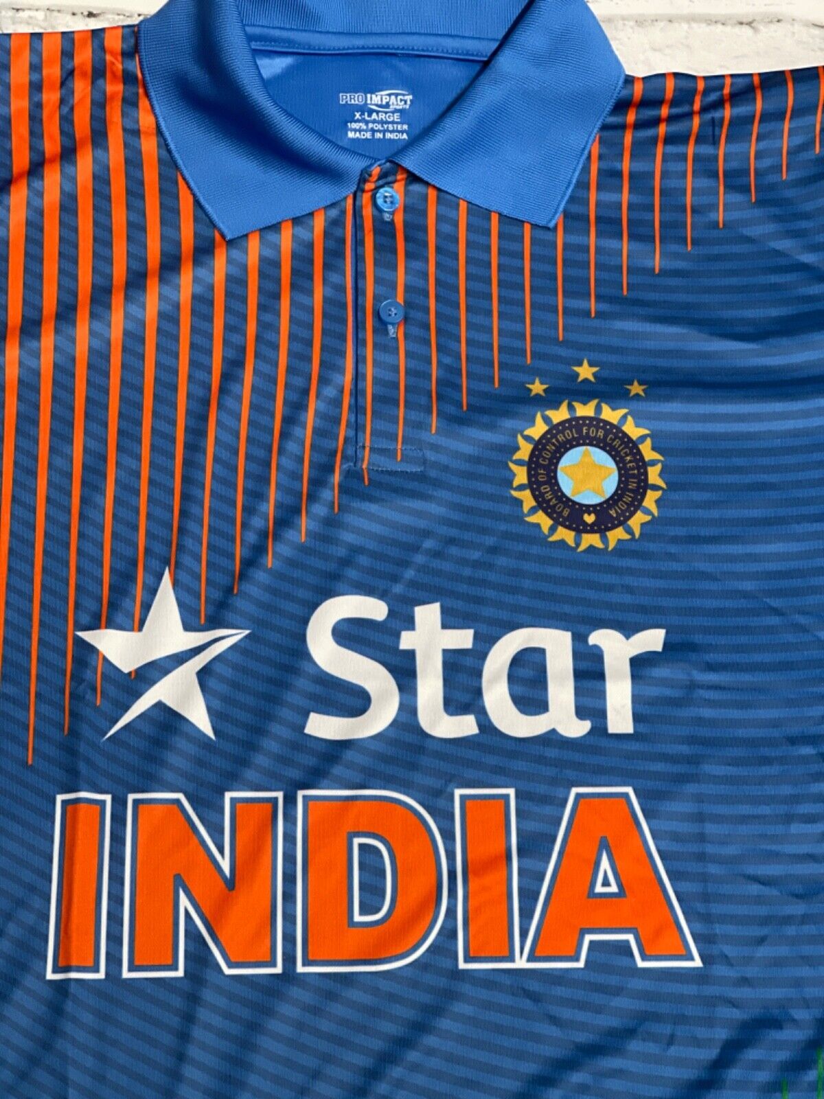 Star India Jersey Star Mens Size XL Blue REPRO Pro Impact Made in India NEW Pro IMPACT Sports N/A - фотография #2