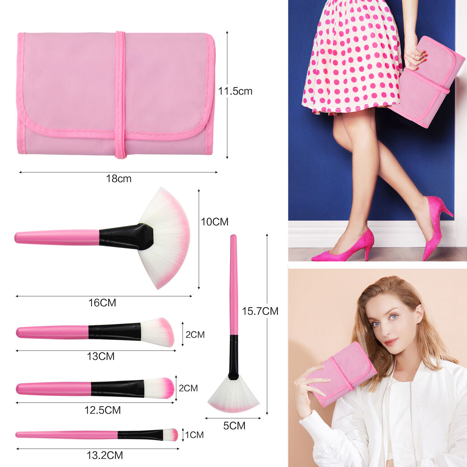 32PCS Professional Make up Brushes Set Cosmetic Tool Kabuki Makeup+Luxury Bag US YUWAKU Does not apply - фотография #8