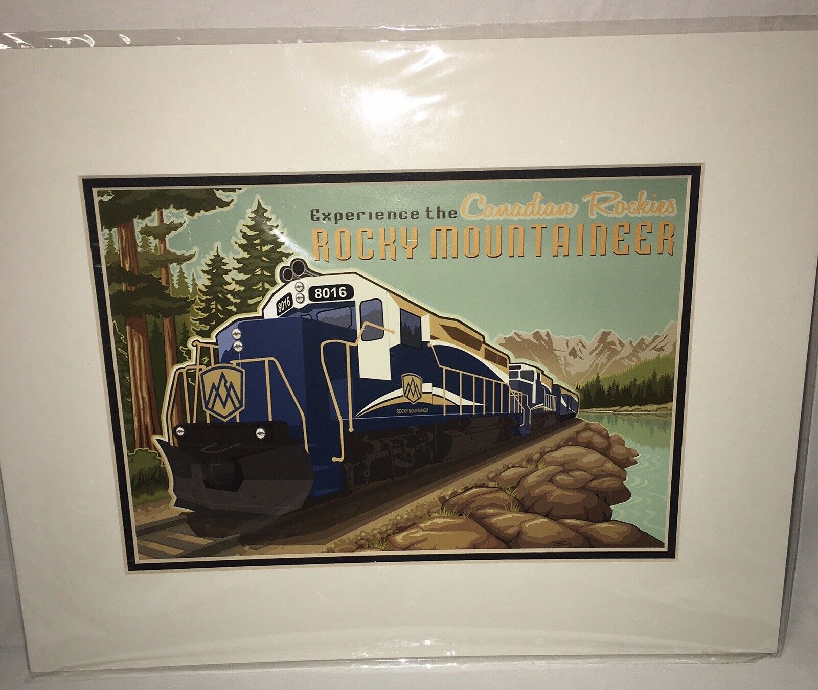 Rocky Mountaineer Railroad Classic Art Canadian Rockies Jode Thompson TrainPrint Без бренда