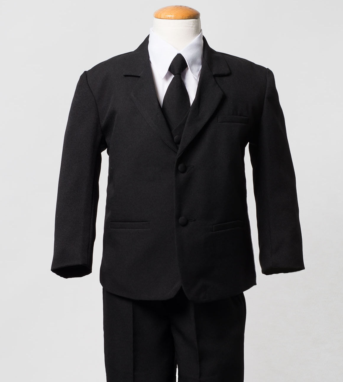 Boys Formal Black Suit 5 Pieces Set Toddler Size 2T to 14 Без бренда - фотография #3