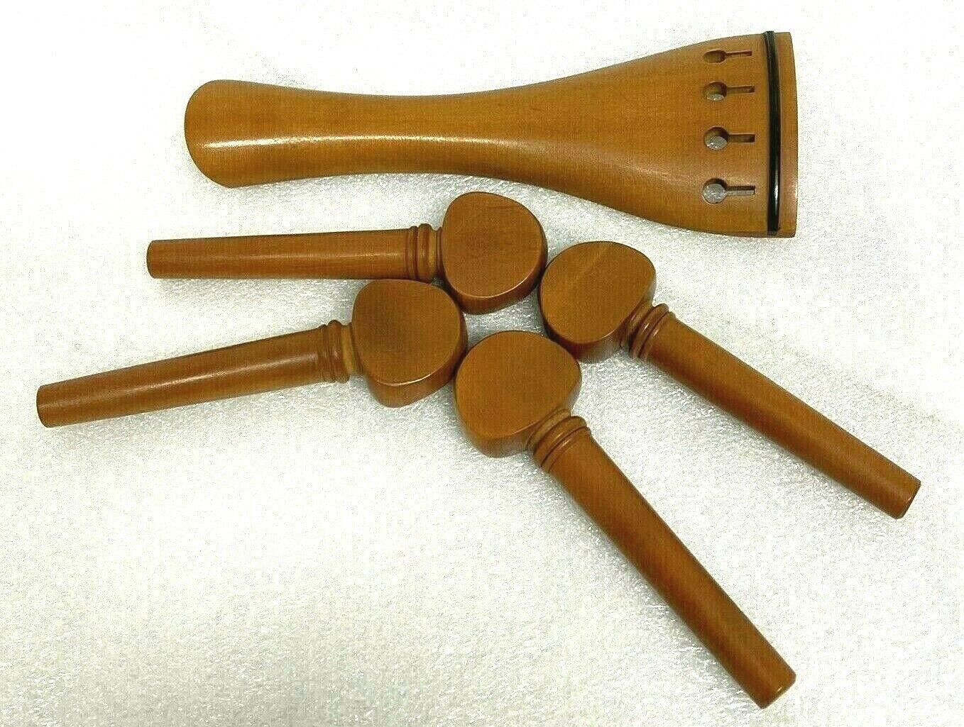 Set Of 4 Boxwood Pegs 1 Boxwood Chinrest 4/4 Violins Musical Graded  Violin Wood Globalwoods 4/4 violin - фотография #3