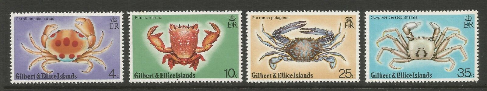 GILBERT & ELLICE ISLANDS 1975, CRABS  (4), S.G 243-246 MNH** Без бренда
