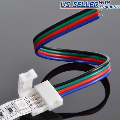 10-pack 10mm Solderless 4-Wire Connector Clip for 5050 RGB LED Strip Light Power Unbranded/Generic LSA-O-10PK