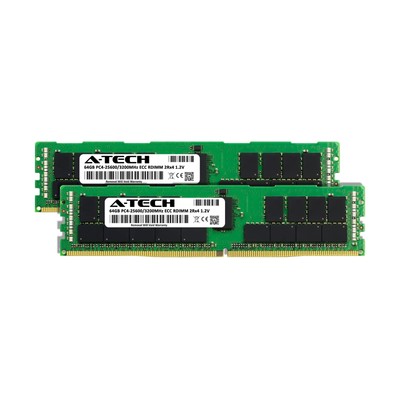 A-Tech 128GB Kit (2x64GB) DDR4 3200MHz PC4-25600 ECC RDIMM 2Rx4 1.2V Dual Ran... A-Tech AT64G2D4D3200RD4N12V - фотография #2