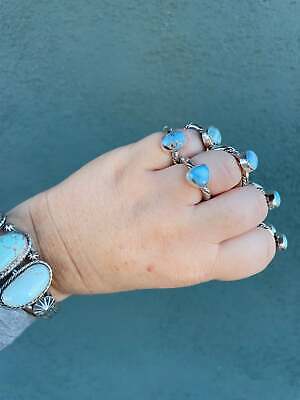 Navajo Golden Hills Turquoise and Sterling Silver Rings Nizhoni Traders LLC Native American  Ring  b9bfd148-deb - фотография #6