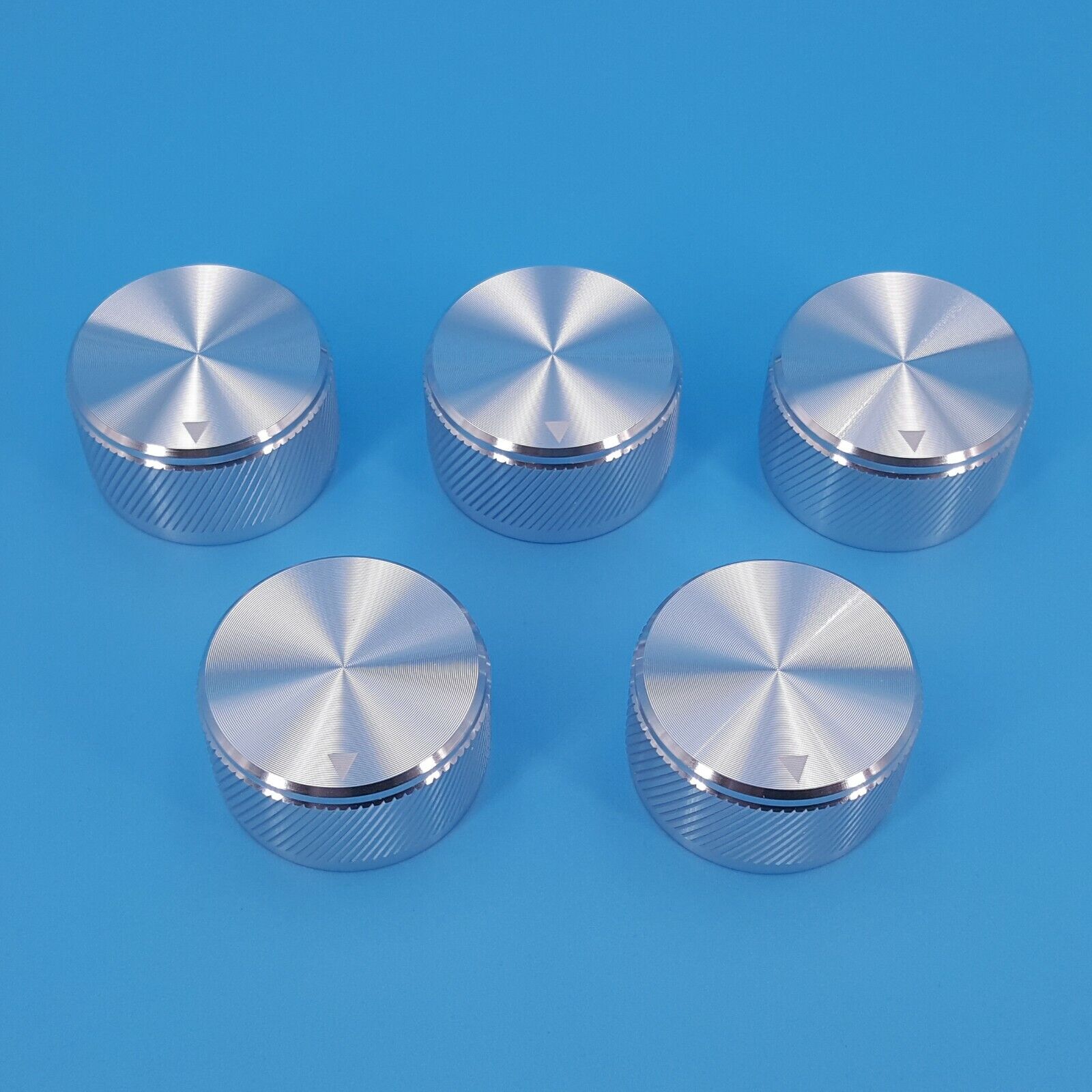 5Pcs Silver 30 x 17mm Solid Aluminum 6mm Dia Rotary Control Potentiometer Knob Unbranded/Generic Does Not Apply