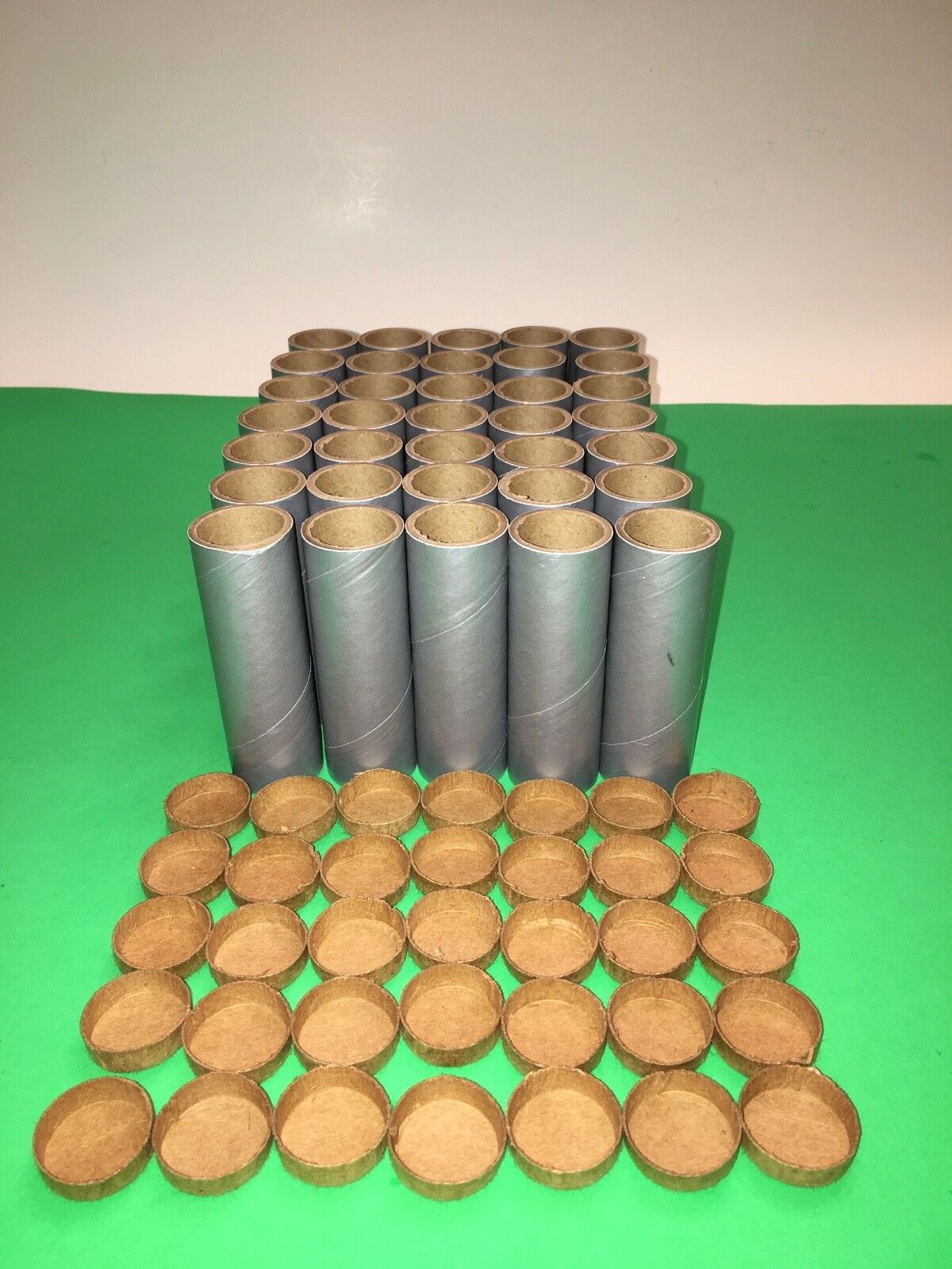 35 NEW Spiral 3 1/2"x1"x1/8" Fireworks Silver PYRO Cardboard Tubes W/End Plugs ! Unbranded Does Not Apply