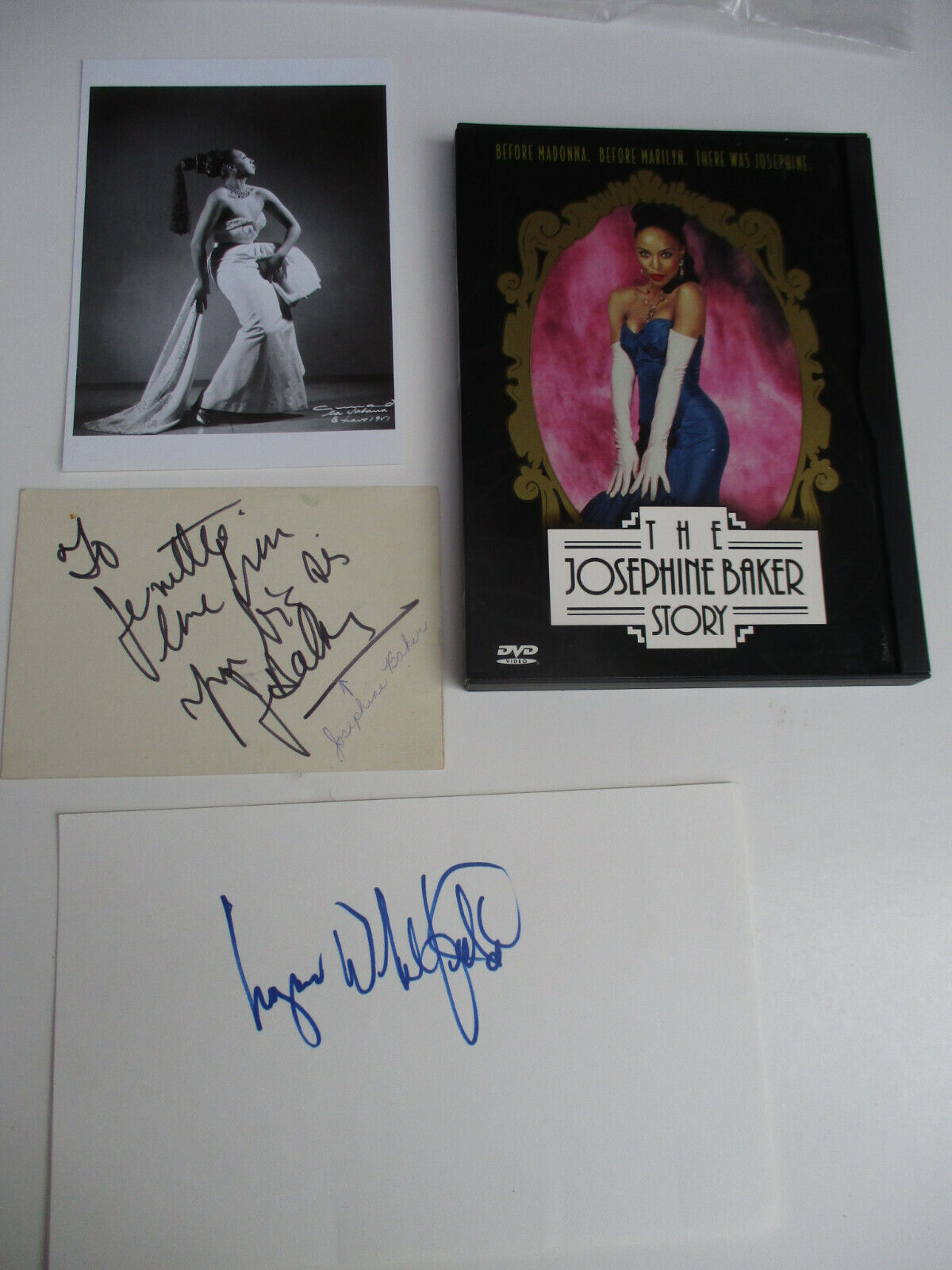 Josephine Baker Signed Lot REAL AUTOGRAPH Black Americana Performer Cabaret Jazz Без бренда - фотография #7