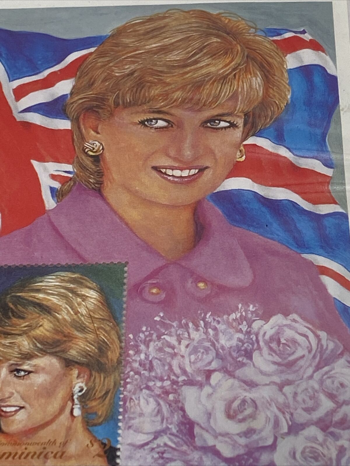 Princess Diana Royal Portraits Plate Block Of 4 Stamps Authenticity Certificate Без бренда - фотография #4