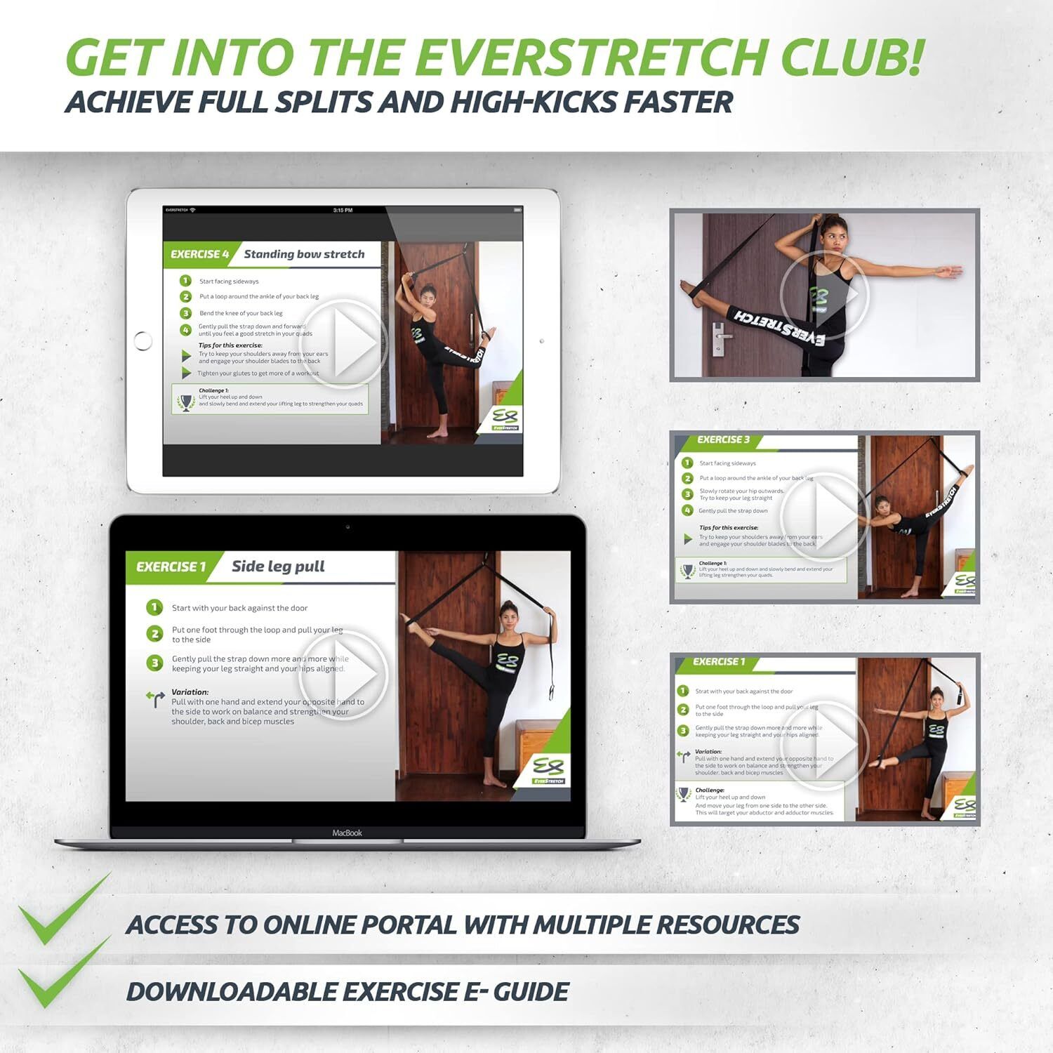 EverStretch Leg Stretcher LITE: Get Flexible with Over The Door Black  EverStretch Does not apply - фотография #4
