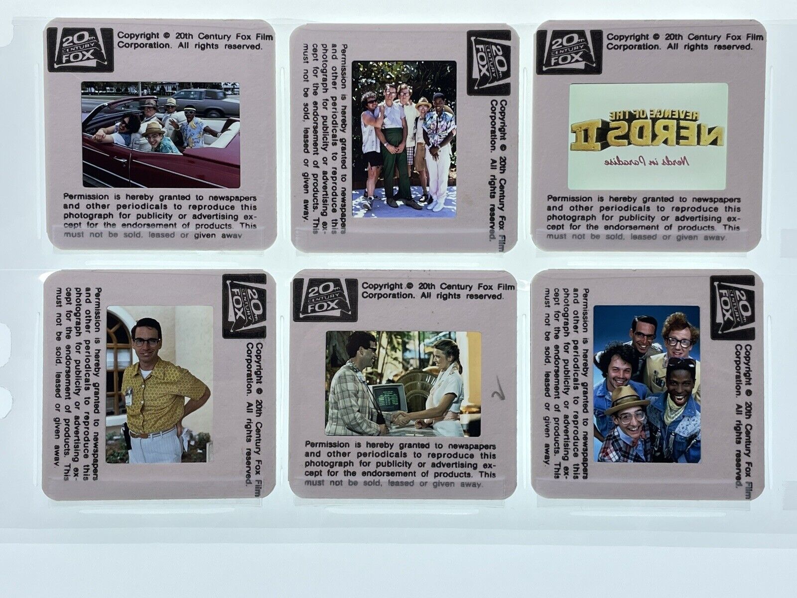 Revenge of the Nerds II Movie 35mm Slides Press Kit Promo Vtg Lot of 6 Без бренда - фотография #4