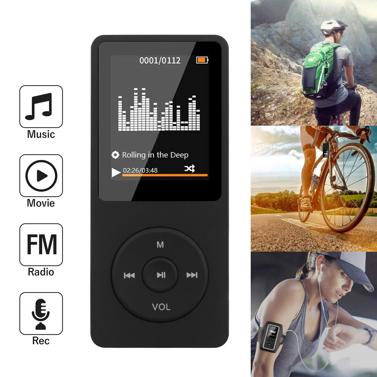 Portable MP3 Player MP4 Media FM Radio Recorder HIFI Music Speakers Lossless US Unbranded Does Not Apply - фотография #2