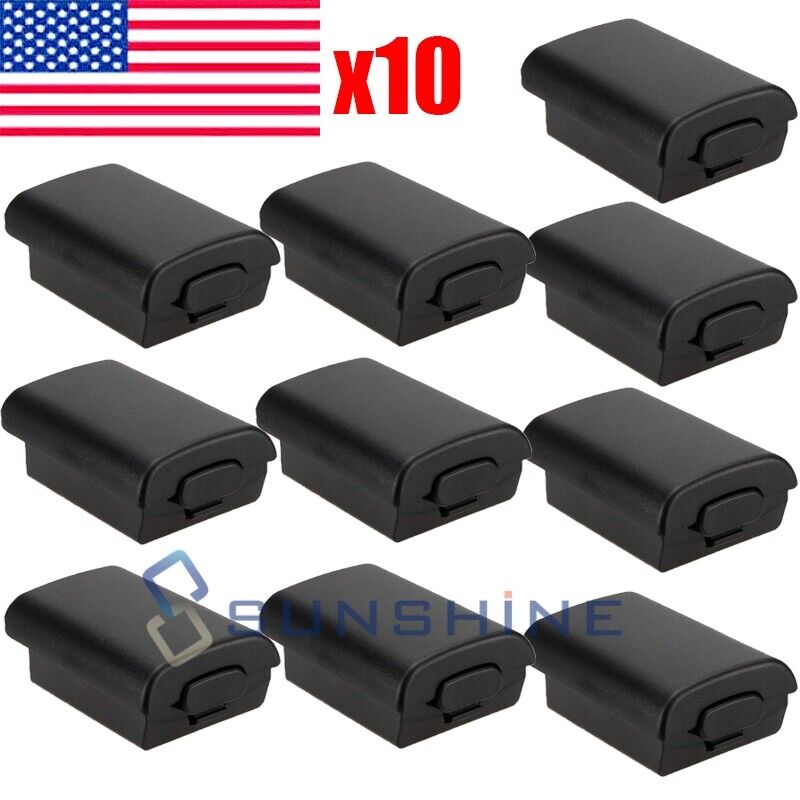 10x Black Replacement Battery Cover for Xbox 360 controller - Case, Shell, Pack Unbranded Does not apply