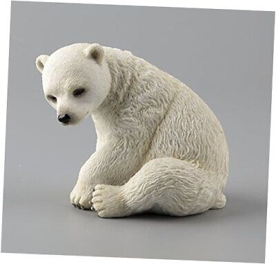 4.25 Inch Polar Bear Cub Sitting Decorative Statue Figurine, White  Does not apply Does Not Apply