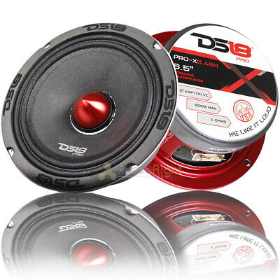 2 DS18 PRO-X6.4BM 500W Max 6.5" Midrange Speakers Loudspeaker With Bullet 4 Ohm DS18 PROX64BM