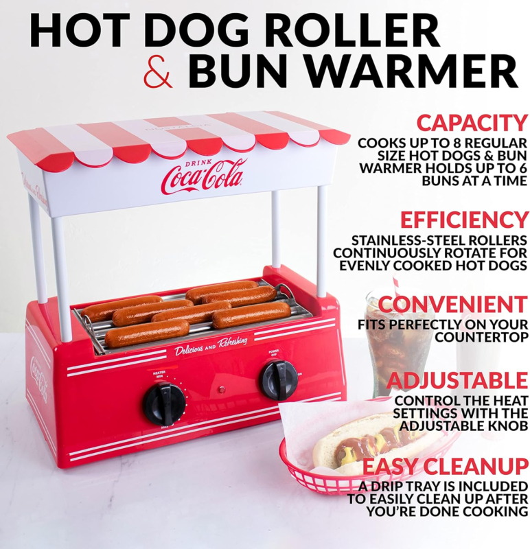 Coca-Cola Hot Dog Roller Holds 8 Regular Sized or 4-Foot-Long Hot Dogs and 6 Bun Does not apply - фотография #2