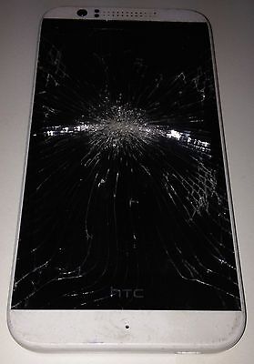 HTC Desire 510 4G LTE  White Boost Mobile Android Cracked Screen for Parts HTC HTCOPCV1 - фотография #2