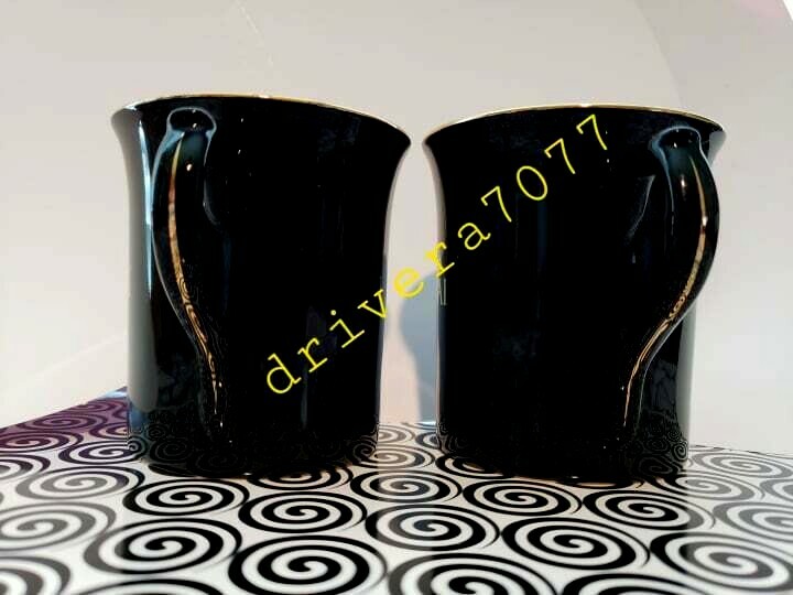 GEVALIA Coffee Black Cups Gold Rim Gold Company Name 8 oz  Без бренда - фотография #5