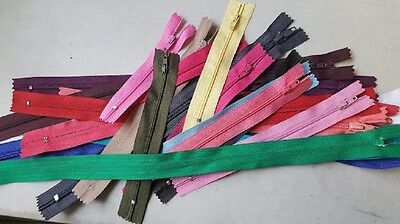 lot of 100 Assorted wholesale mix different colors nylon zippers 3" to 19" Unbranded Does Not Apply