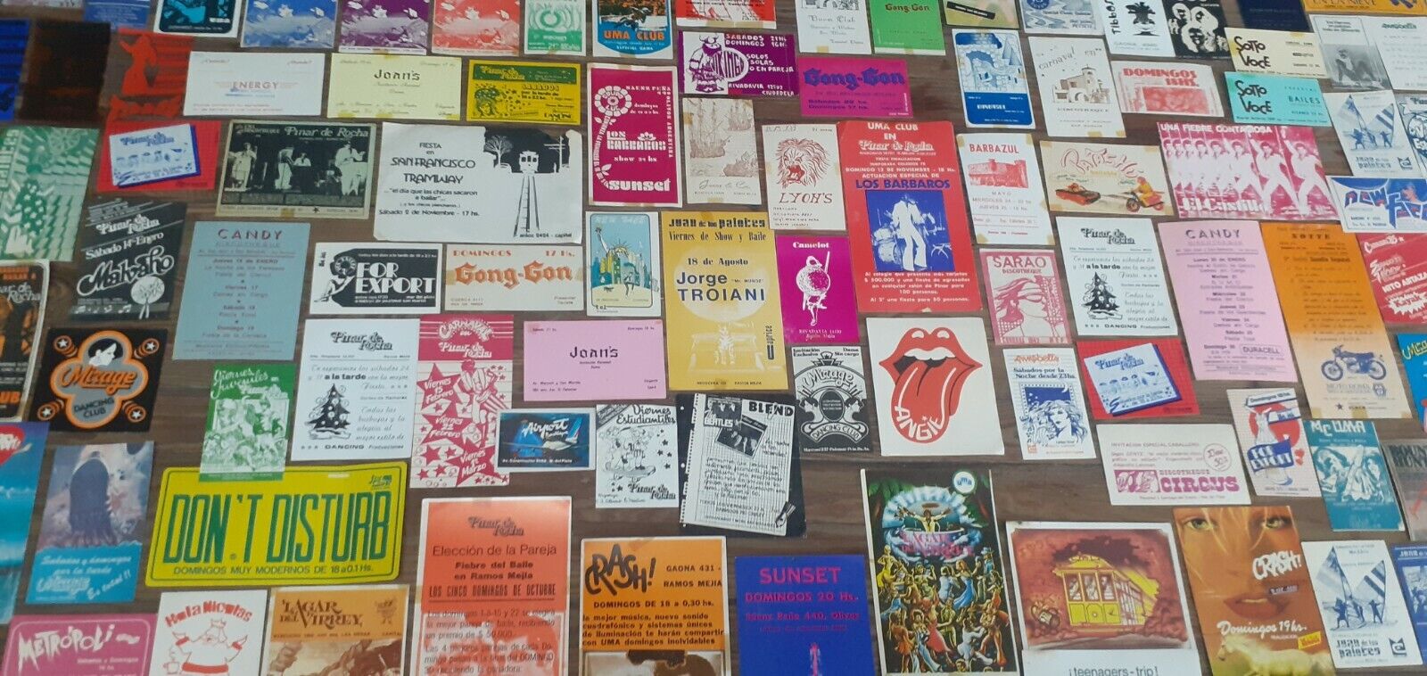 Interesting vintage lot of more than 150 Argentinian Discotheque cards 70 / 80's Без бренда - фотография #2