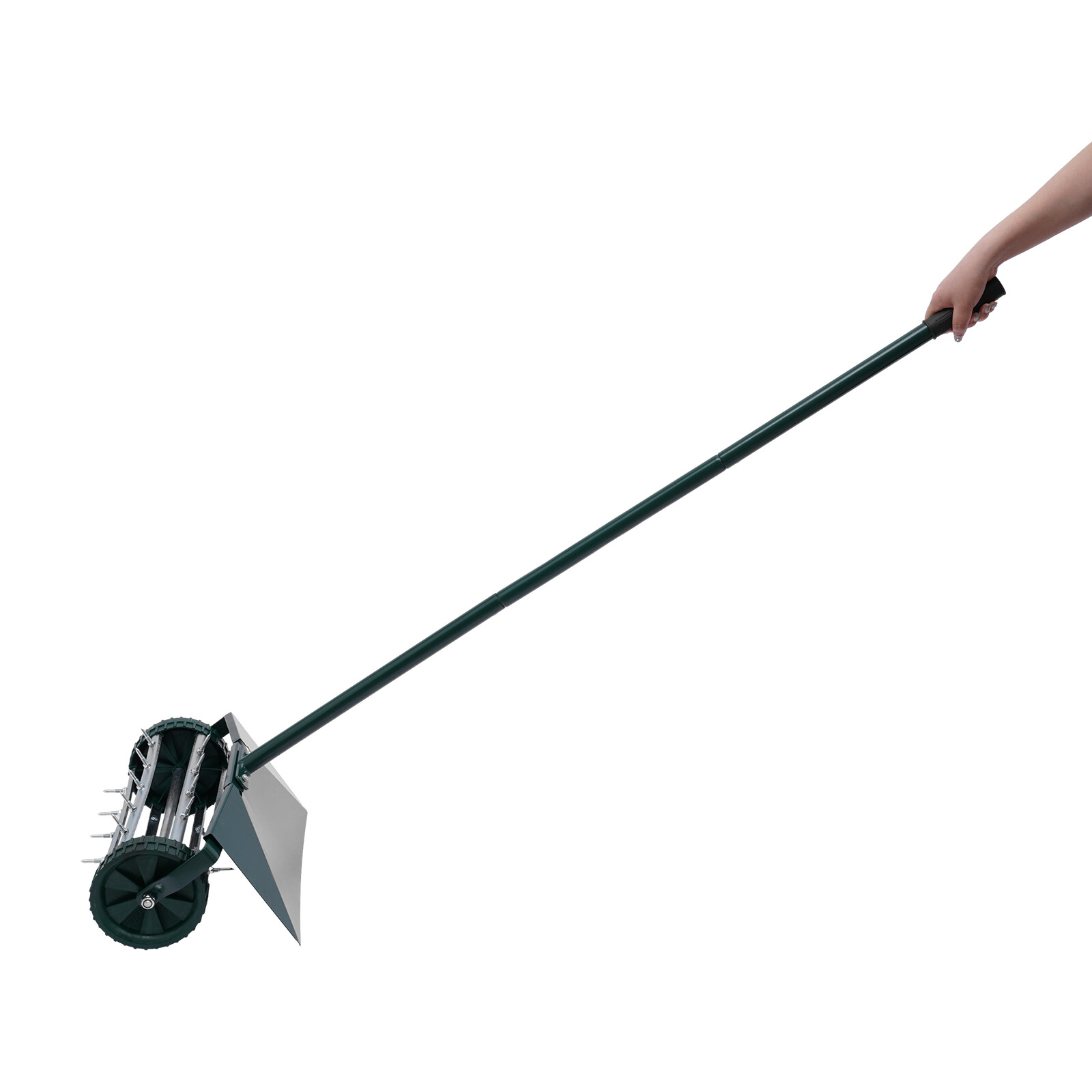 17" Rolling Lawn Aerator Garden Yard Rotary Push Tine Aerator Roller Spike  Unbranded N/A - фотография #13