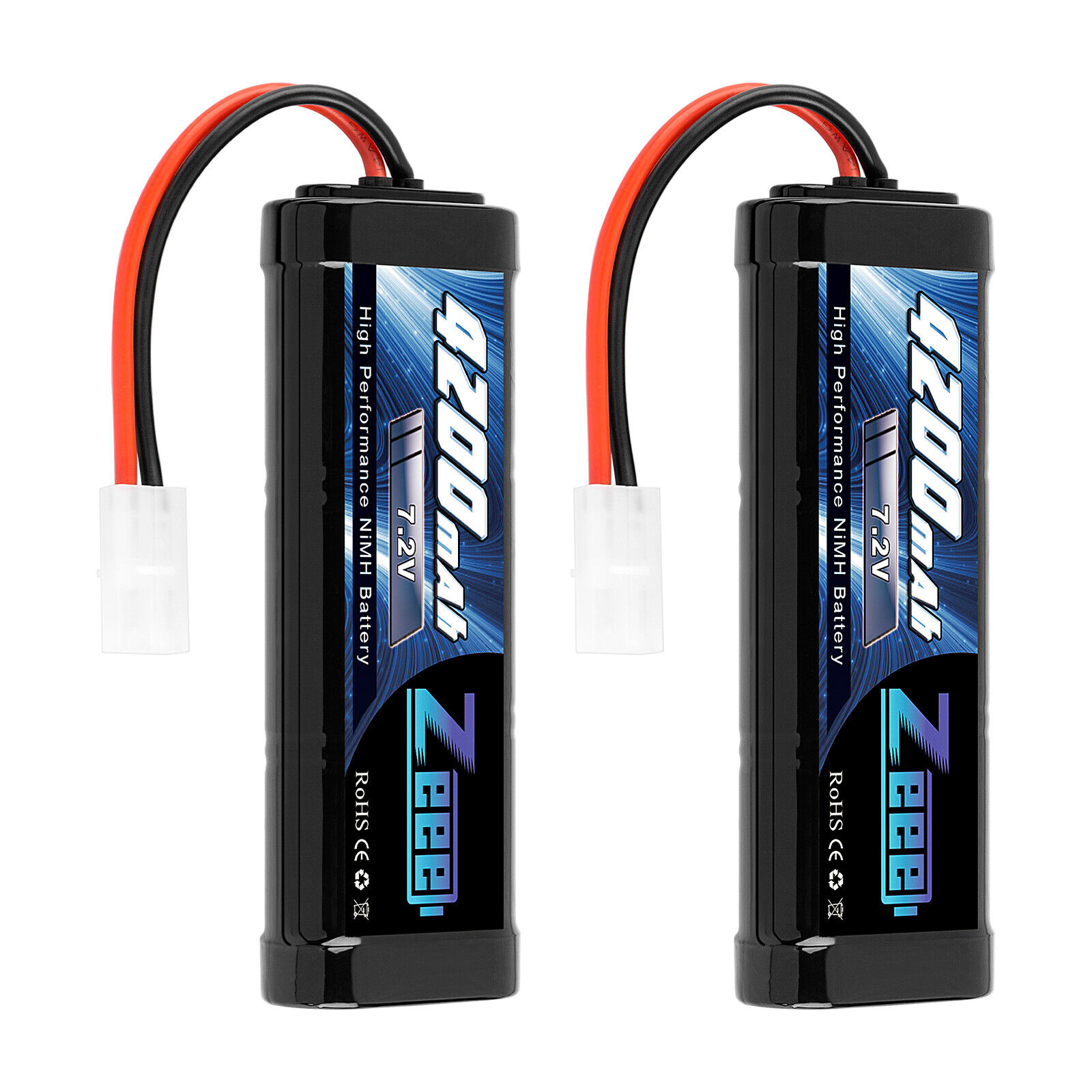 2PCS ZEEE 7.2V 4200mAh NiMH Battery Tamiya Plug for RC HPI Kyosho Tamiya Hobby ZEEE Does Not Apply
