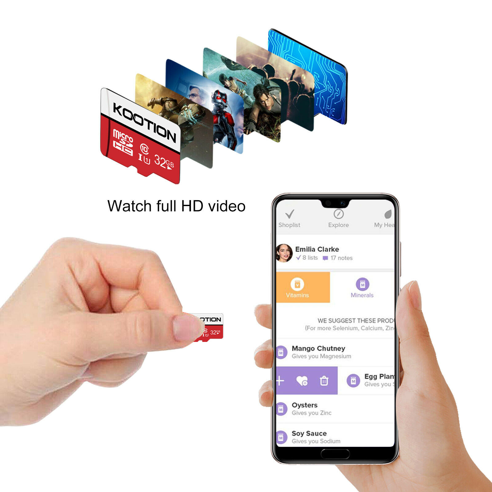 32GB 3Pack Micro SD TF Card SDHC Class 10 Flash Memory Card For Phone Camera Kootion - фотография #12
