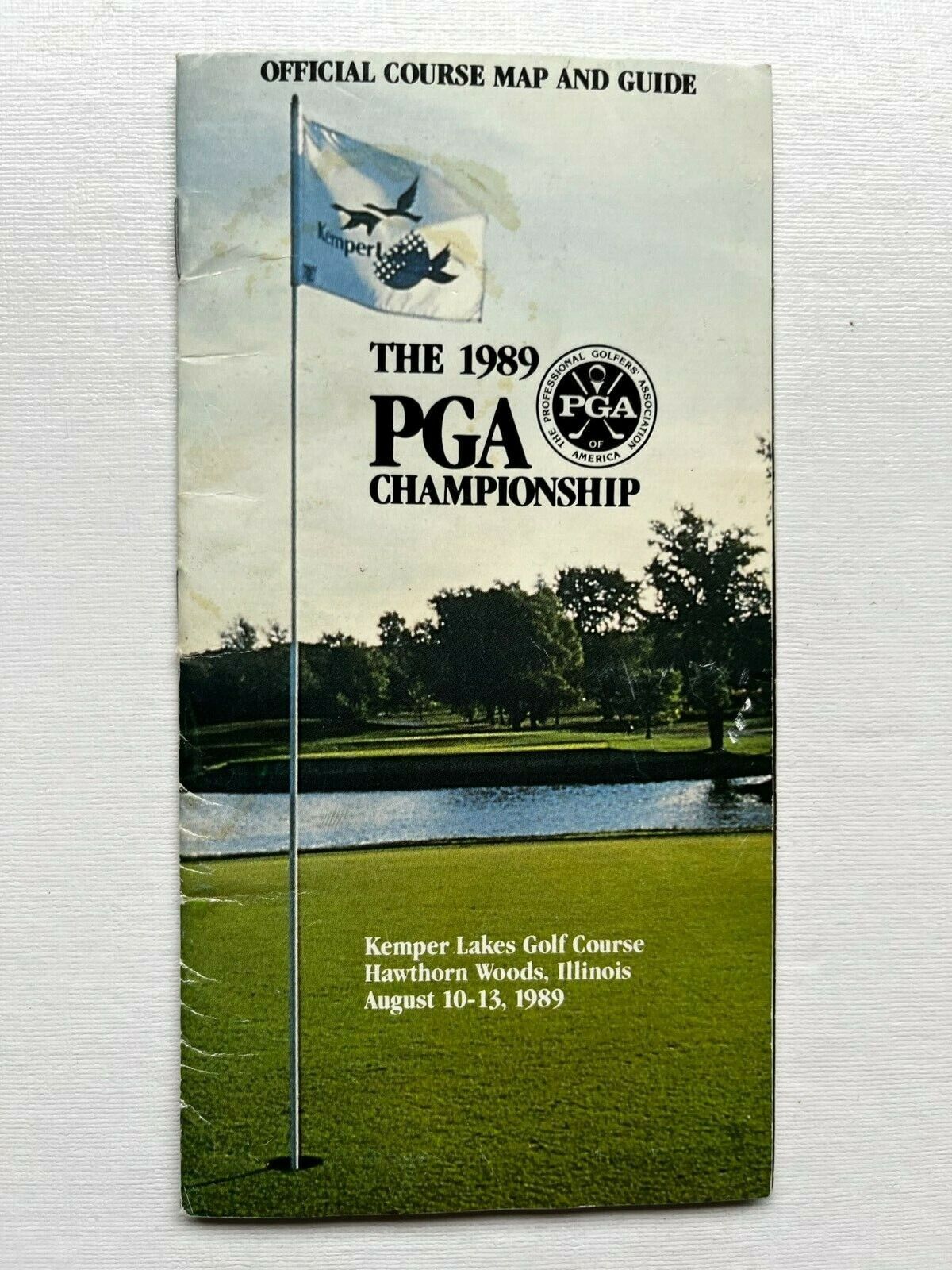 1989 PGA CHAMPIONSHIP 3 TICKETS+ KEMPER LAKES GUIDE/MAP+ 5Extras - PAYNE STEWART PGA - фотография #3