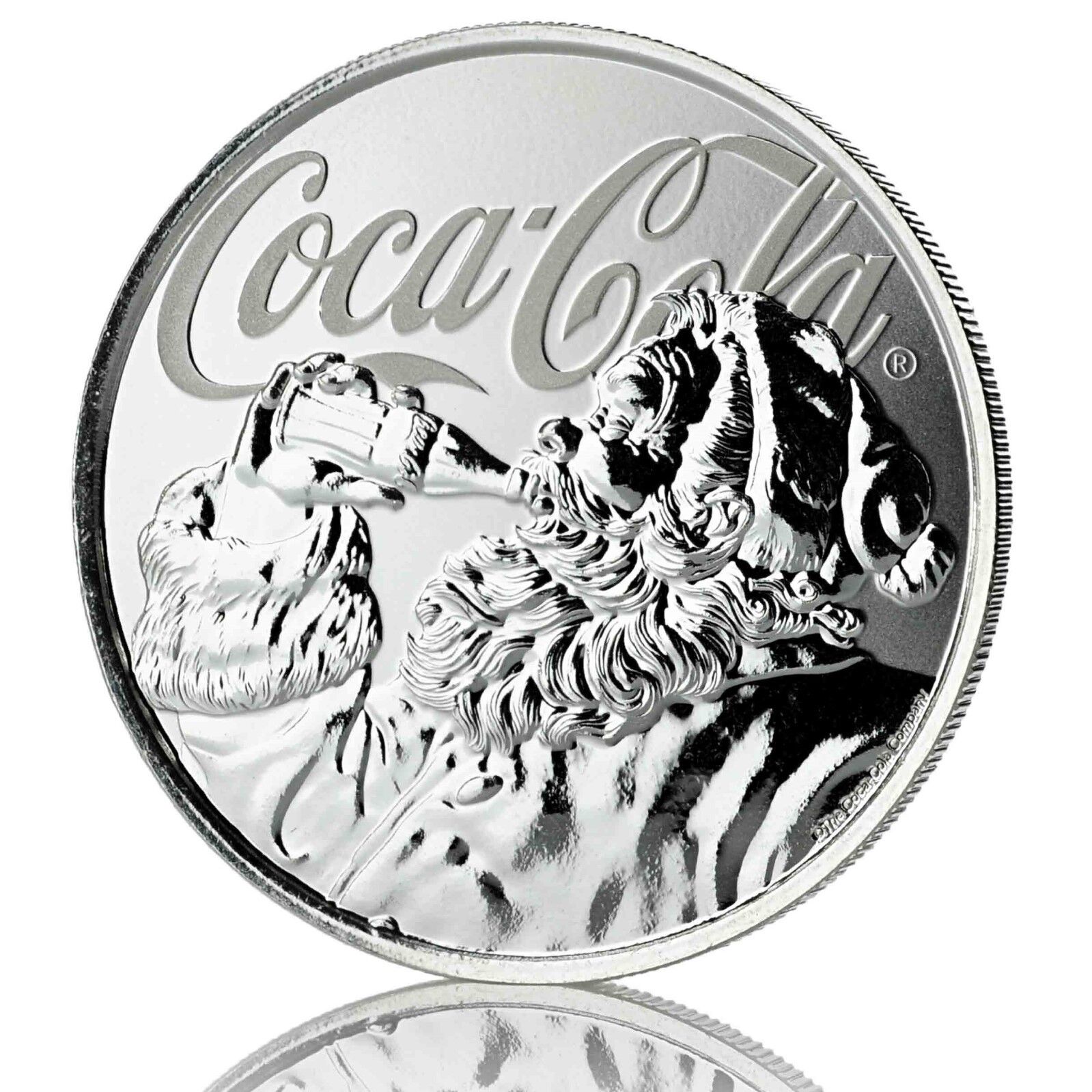 2019 1oz .999 Silver Coca-Cola® Holiday Coin - Limited Mintage Collectible #A465 Без бренда - фотография #7