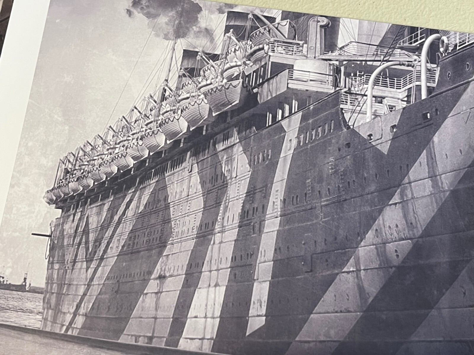 HMT OLYMPIC, WW1 DAZZLE PAINT, INCREDIBLE PHOTO REPRINT, HQ Без бренда - фотография #3