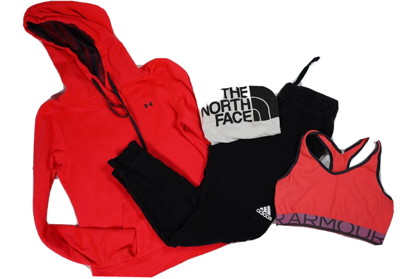 Women's Clothing Lot (4) ADIDAS, NORTH FACE & UNDER ARMOUR Hoodie & More Sz M Nike Does Not Apply