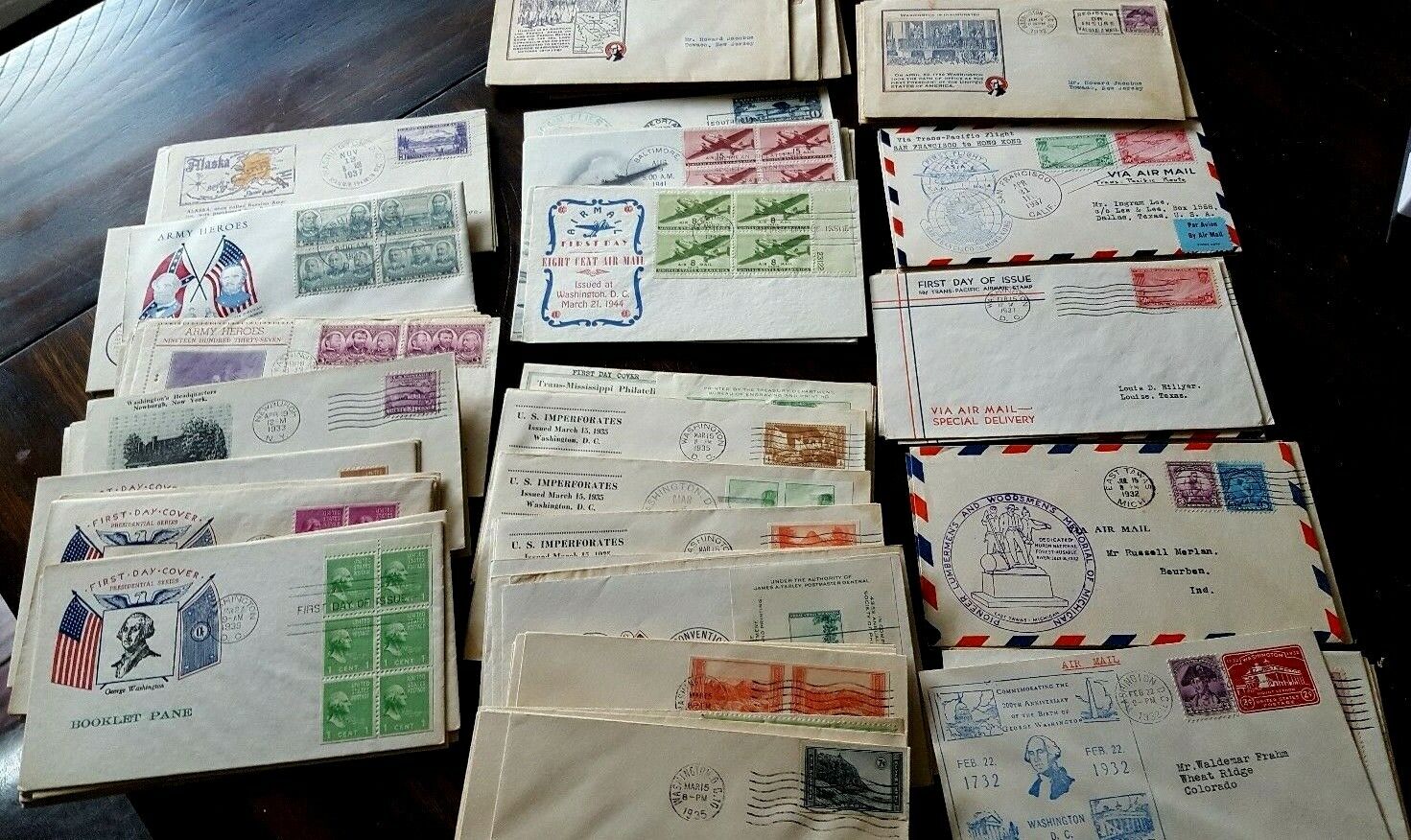 Us stamps first day covers catchet pre 1975 **10** different all in exceptional  Без бренда