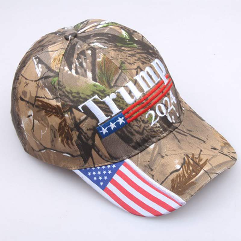 2 pack Trump 2024 US president cap Hat USA flag Camouflage baseball embroidery Без бренда - фотография #3
