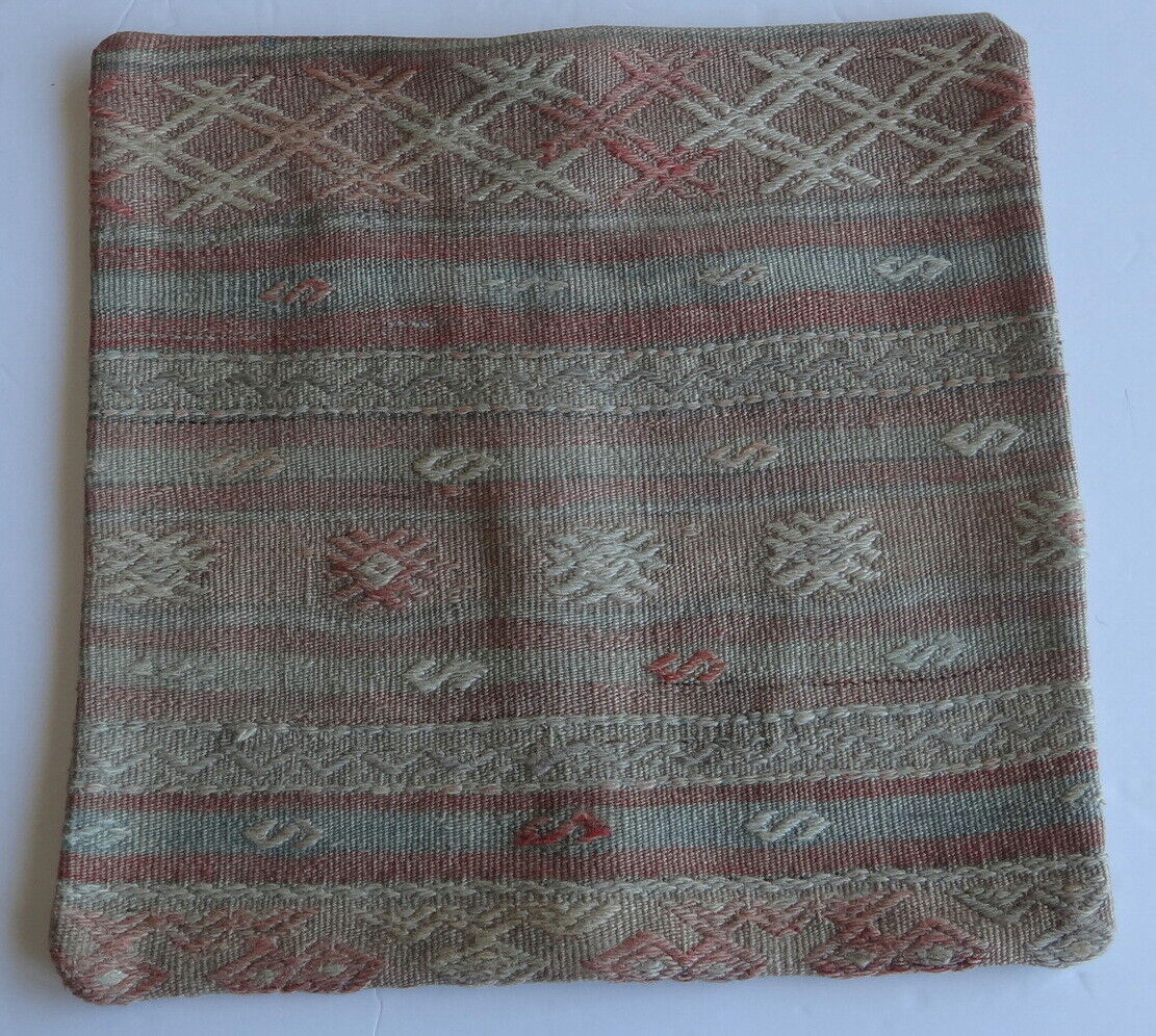 Vintage Turkish Kilim pillow cover (#133) Handmade