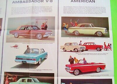 Lot/5 Diff 1963 to 1965 RAMBLER COLOR BROCHURES Convertible V-8's Coupes XLNT+ Без бренда - фотография #11