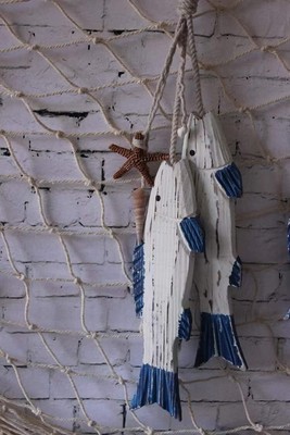 Wood Fish Decor Wall Hanging Ornament, Antique Hand Carved Wooden Fish Sculpt... YOKIOU - фотография #6