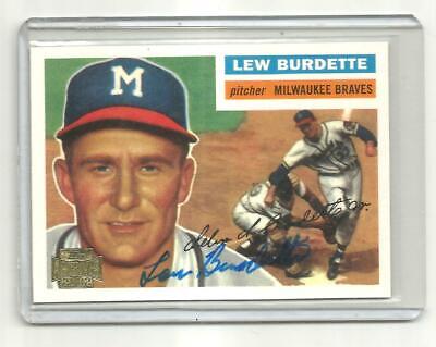 2002 TOPPS archives AUTO-signed CARD/set #82 of 200 LEW BURDETTE 1957 #219 RARE Без бренда