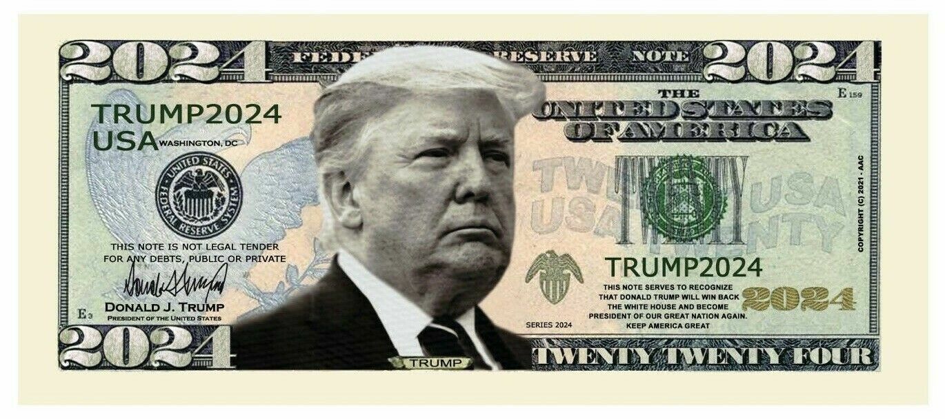 Pack of 100 Donald Trump 2024 Re-Election Presidential Novelty Dollar Bills Без бренда NM476-100 - фотография #2