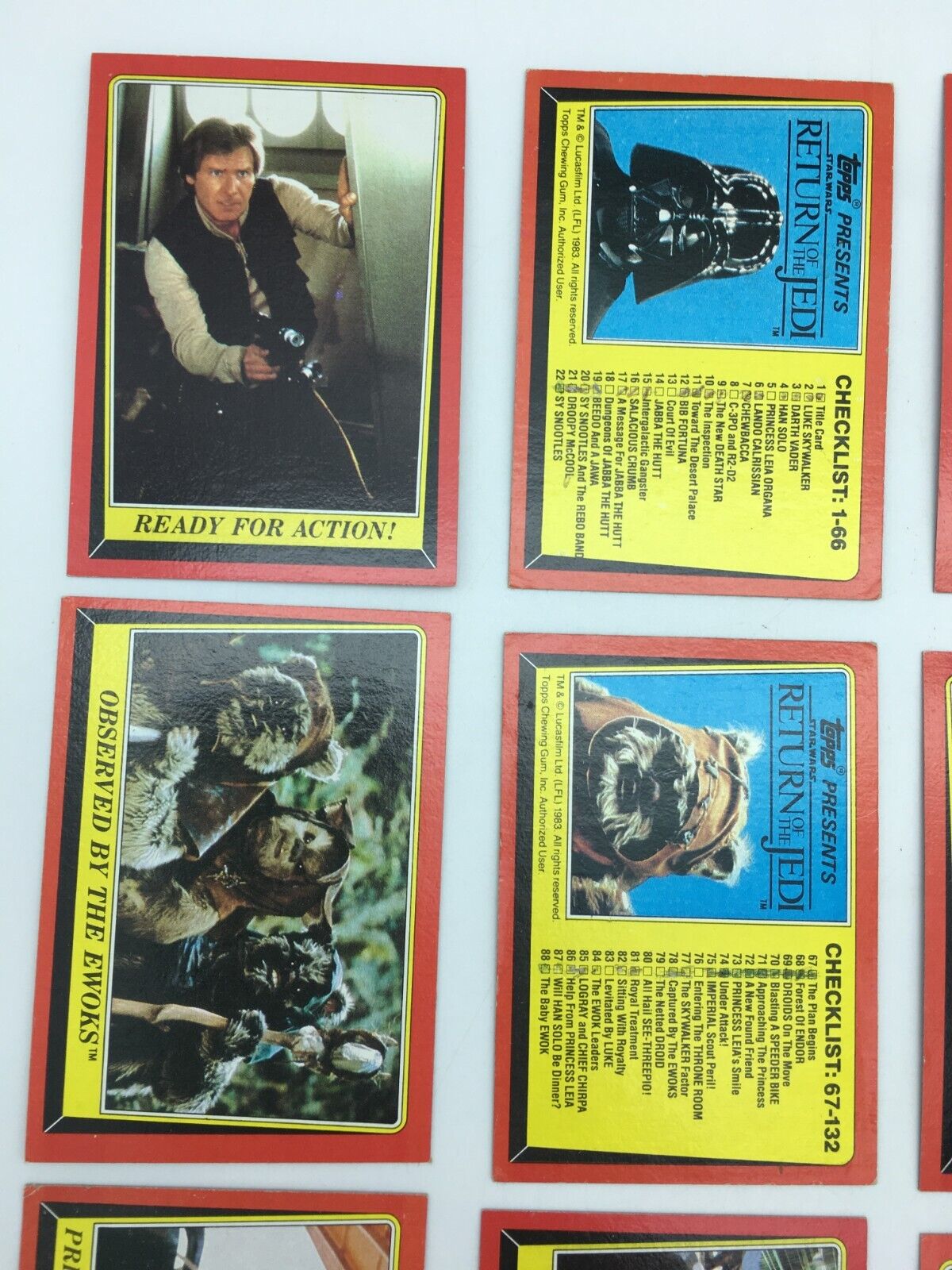 1983 Star Wars Return of the Jedi Trading Card Lot (29 Cards)  Topps - фотография #2